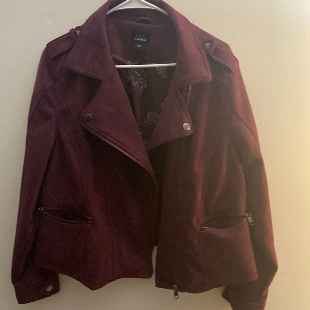 SIMPLY EMMA BRAND, motorcycle style, eggplant color